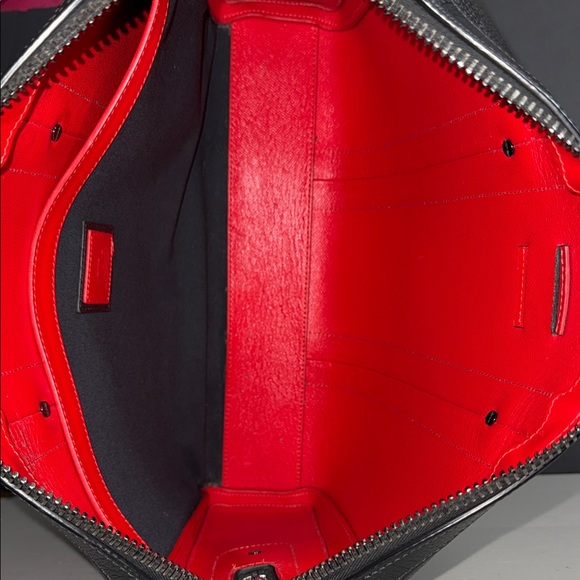 Christian Louboutin Black and Red Leather Large Briefcase - Picture 8 of 14